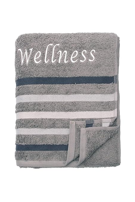 Strandtuch Saunatuch Badetuch 80x200 cm 100% Baumwolle in Verschiedene Designs, Wellness Anthrazit