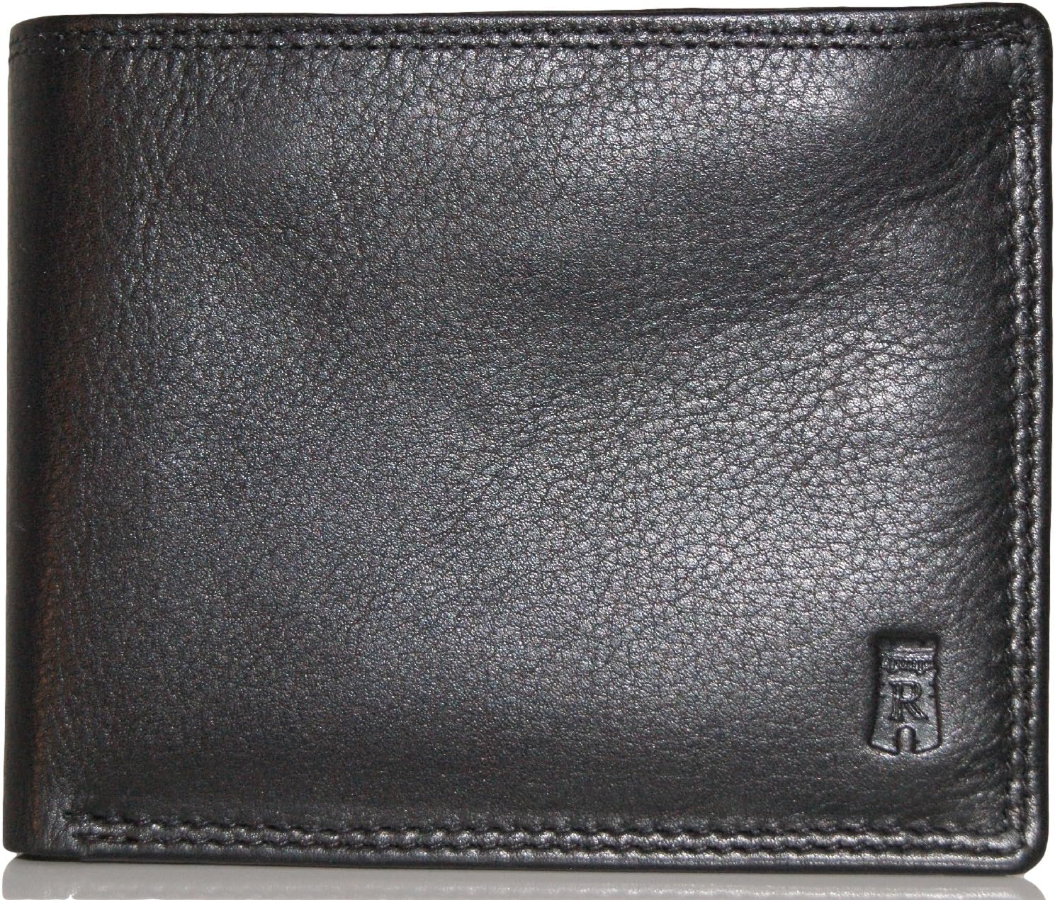 Rowallan Cossack Twin Flip Down Wallet (Black) - Suppliers of Fine Leather Goods