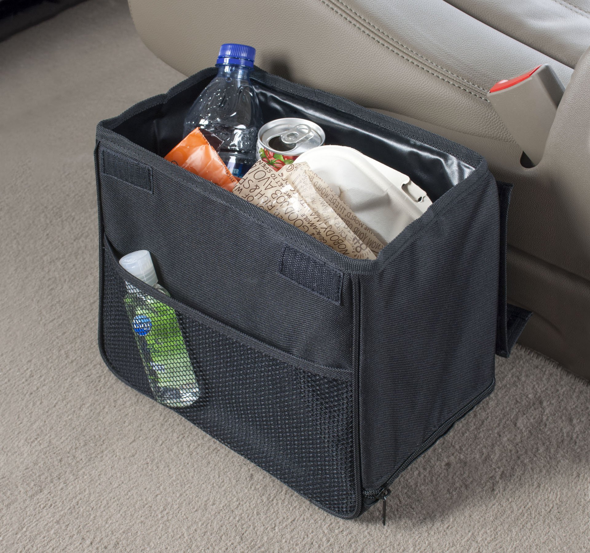 High Road TrashStand Weighted Car Trash Can With Lid And Leakproof