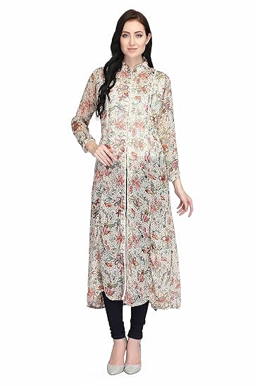 floral print long kurtis
