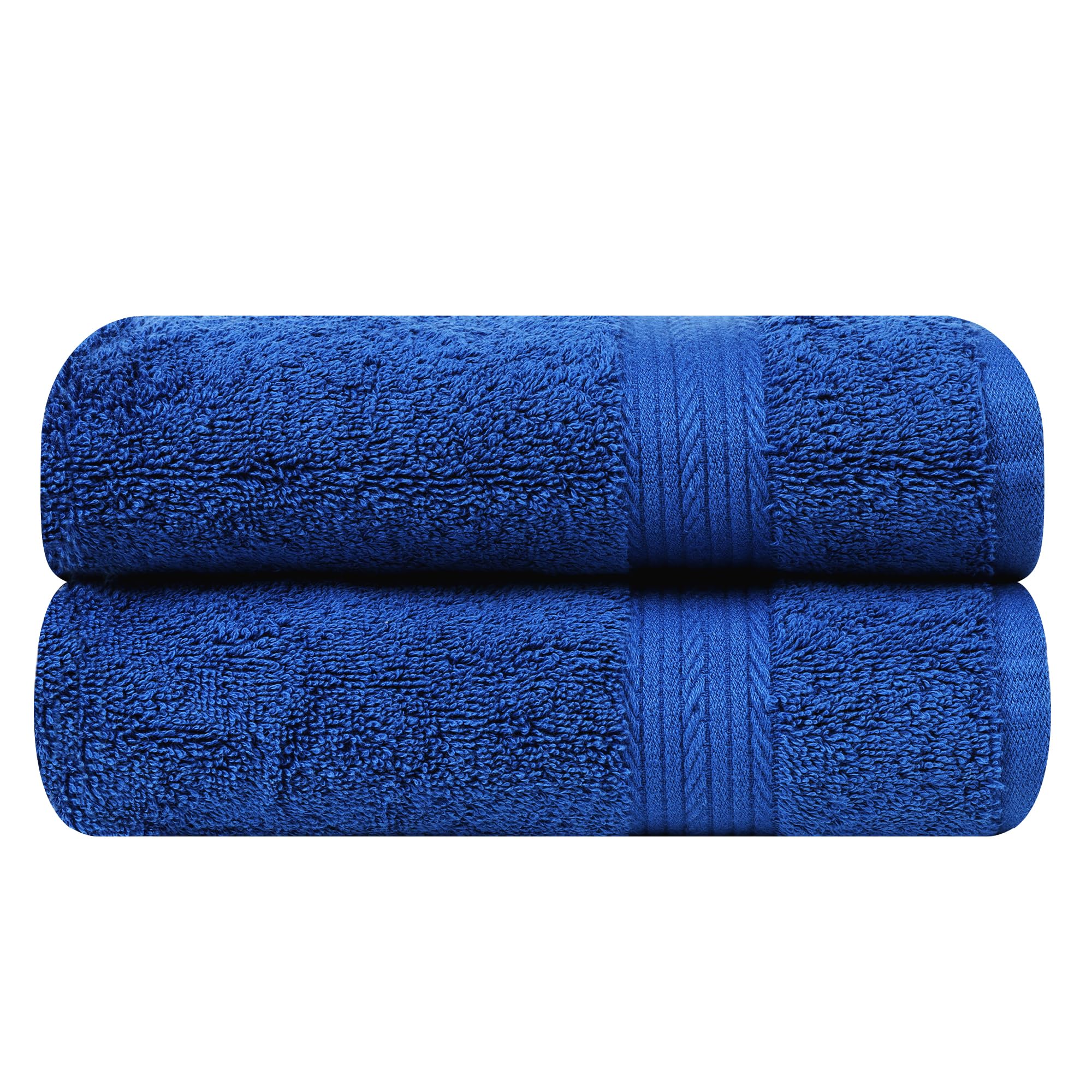 Ample Decor 100% Cotton Hand Towel Set of 2 – 46x72 cm, 600 GSM, Super Absorbent & Quick Dry, Ideal for Bathroom, Spa, Gym & Hotel – Navy