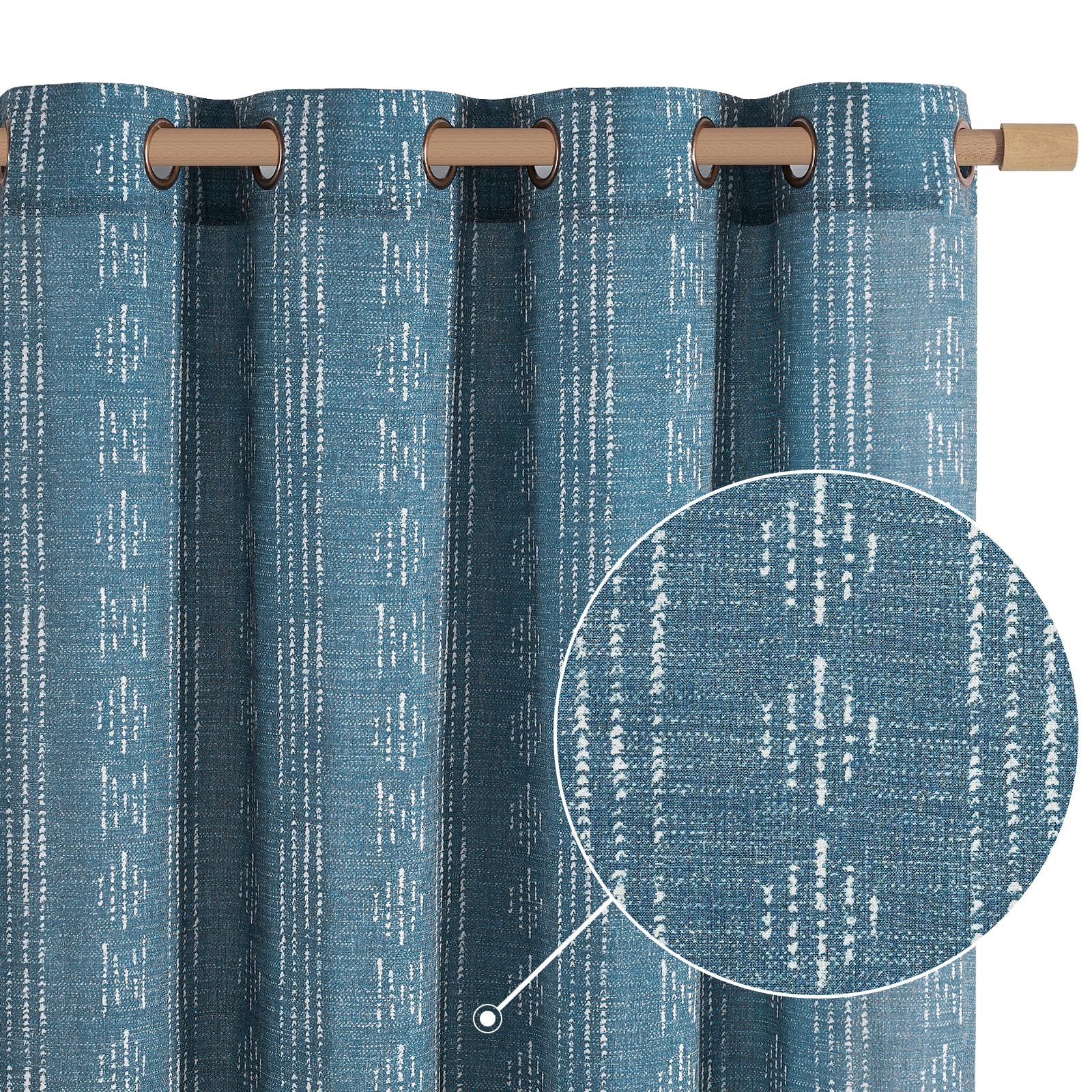 jinchan Boho Curtains Linen Curtains for Living