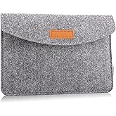 MoKo 7-8 Inch Sleeve Bag, Portable Carrying Protective Felt Tablet Case Cover Fits with iPad mini (A17 Pro) 8.3" 2024, iPad mini 6/5/4/3/2/1, Galaxy Tab S2, Tab A 8.0, ZenPad Z8s 7.9, Light Gray