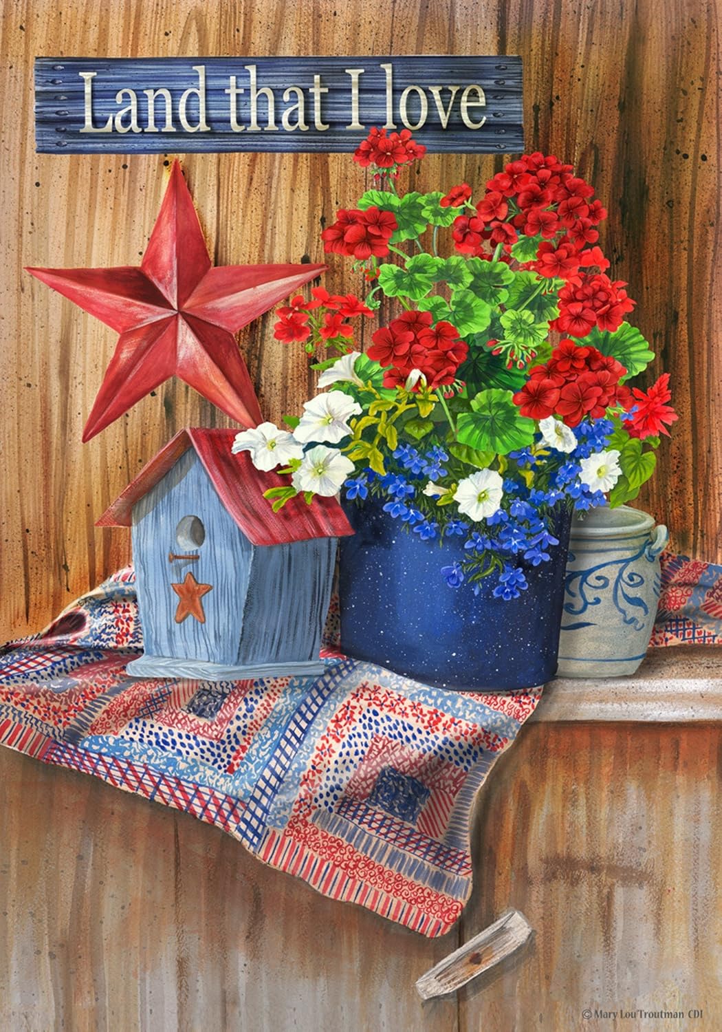 Best Land That I Love Garden Flag