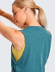CRZ YOGA Pima Cotton Cropped Tank Tops for Women