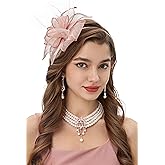 BABEYOND Fascinator Hats for Women - Tea Party Hats Fascinators Kentucky Headband Derby Hat Wedding Cocktail Ribbon Headwear