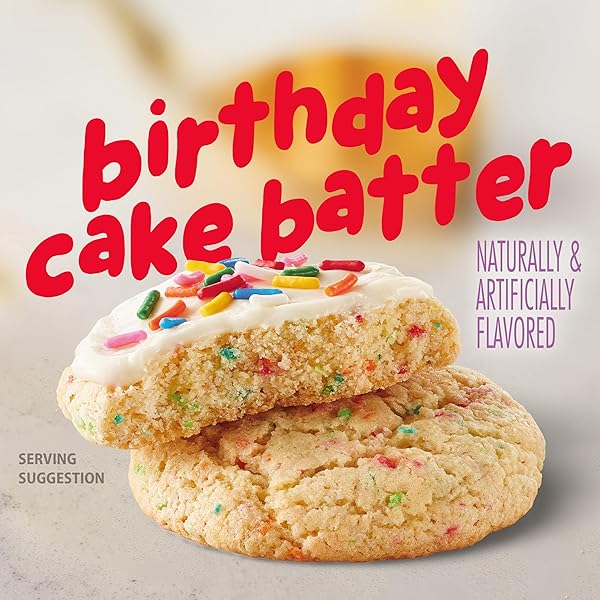 BETTY CROCKER SOFT BAKED COOKIE MIX, BIRTHDAY CAKE BATTER FLAVORED, 16.8 OZ