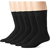 Amazon Essentials Men's Solid Dress Socks, 5 Pairs