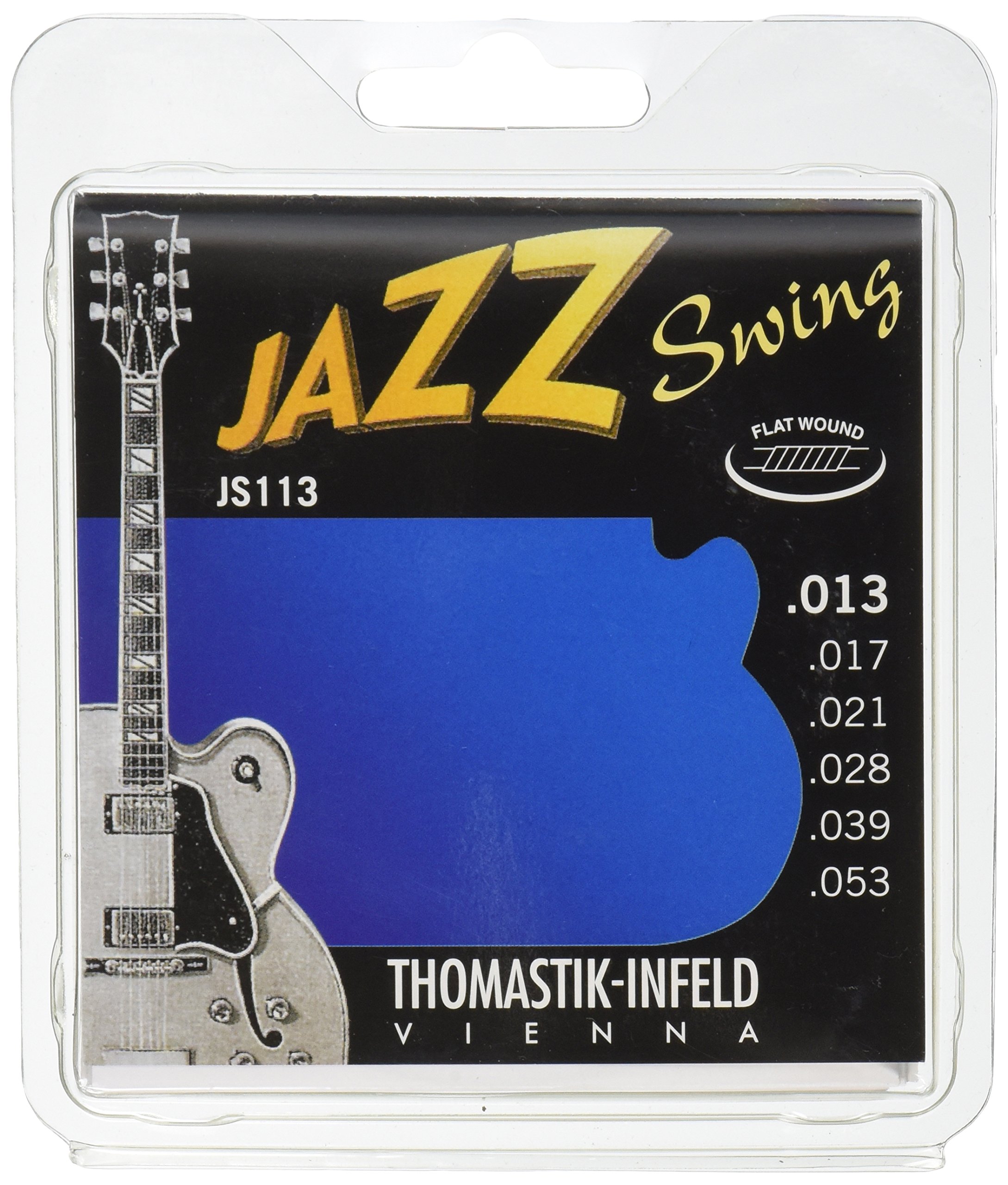 Thomastik Strings for Electric Guitar Jazz Swing Series Nickel Flat Wound Set JS113 Medium .013-.053w