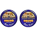 Sherwood DANISH DELIGHTS Butter Cookies, (340g). In a Nice Attractive Gourmet Gifting Tin, Box Pack Of 2