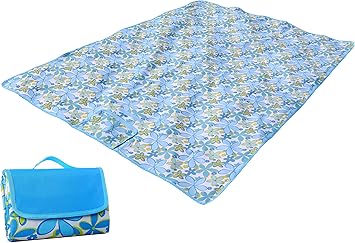 Amazon Sutekus レジャーシート 防水 厚手 ピクニックマット 断熱 保温 折り畳み式 ファミリーレジャーシート コンパクト ピクニックシート 大 レジャーマット 花見 ピクニック 運動会 キャンプ 遠足 花火大会に大活躍 Xl 195 0 ブルーラン Sutekus