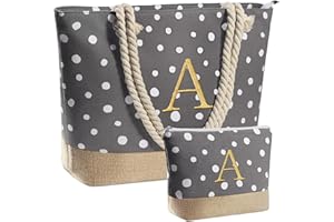 YOOLIFE Christmas Gifts for women - Personalized Birthday Gifts for Mom Friend, Travel Gifts Beach Tote Bag & Makeup Bag