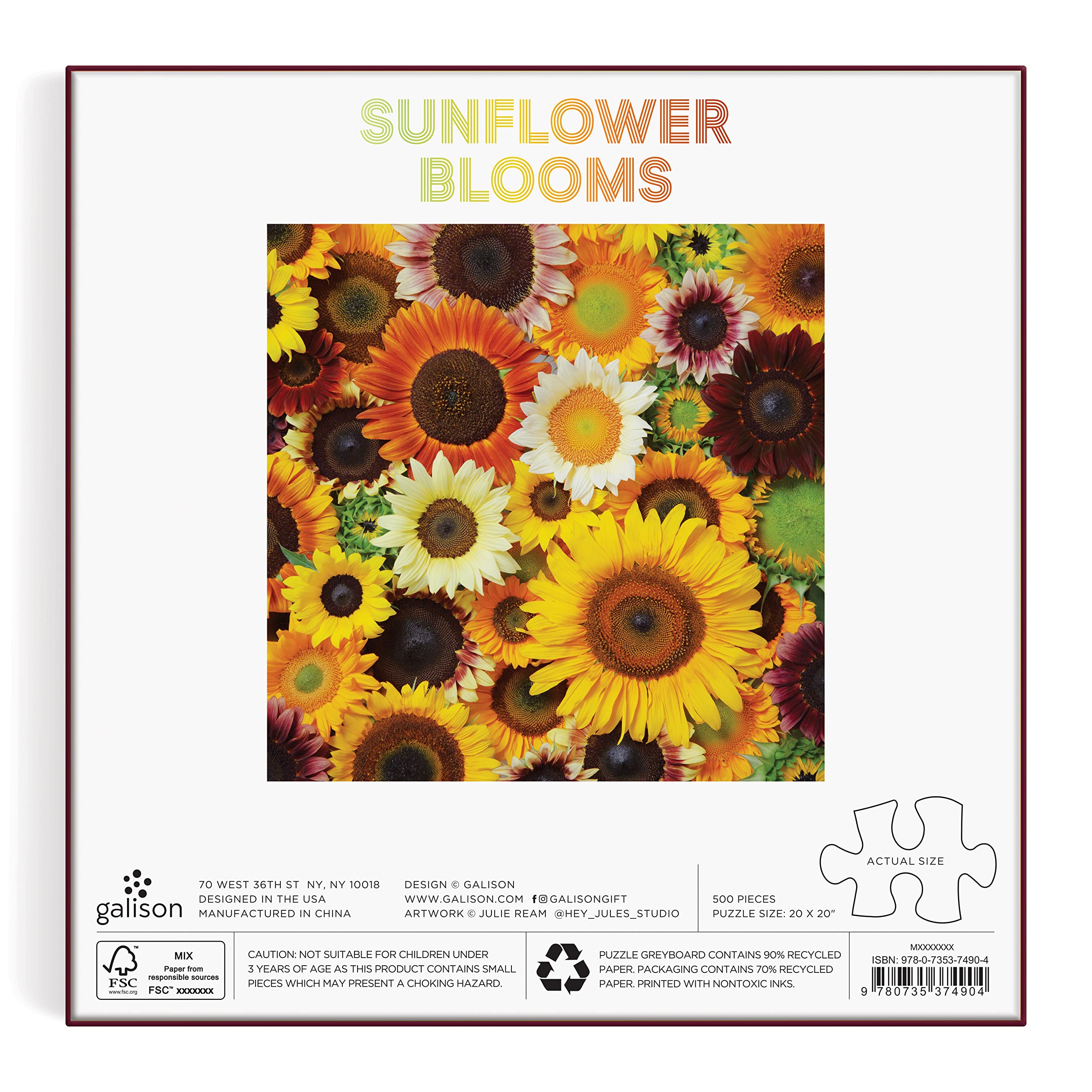 Galison Sunflower Blooms 500 Piece Puzzle from Galison - 20