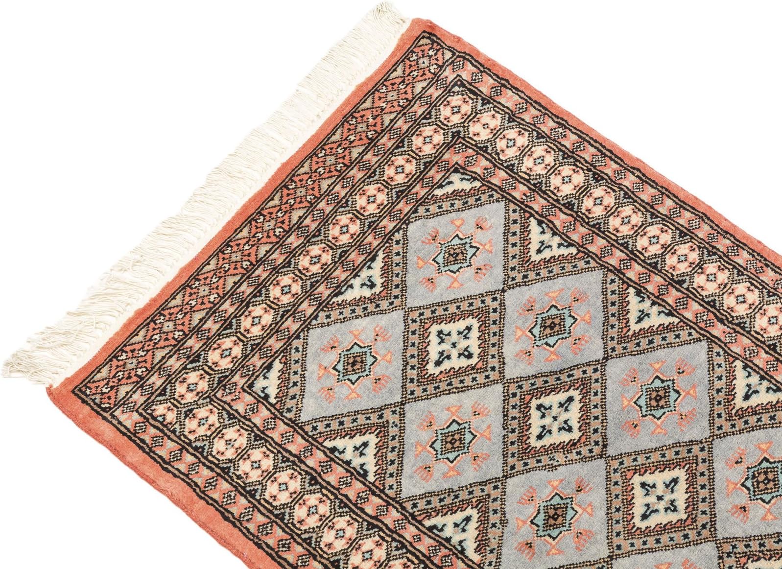 Galleria Farah1970 244x78 CM Tappeto Carpet Tapis Teppich Alfombra Rug Kashmir (Hand Made)