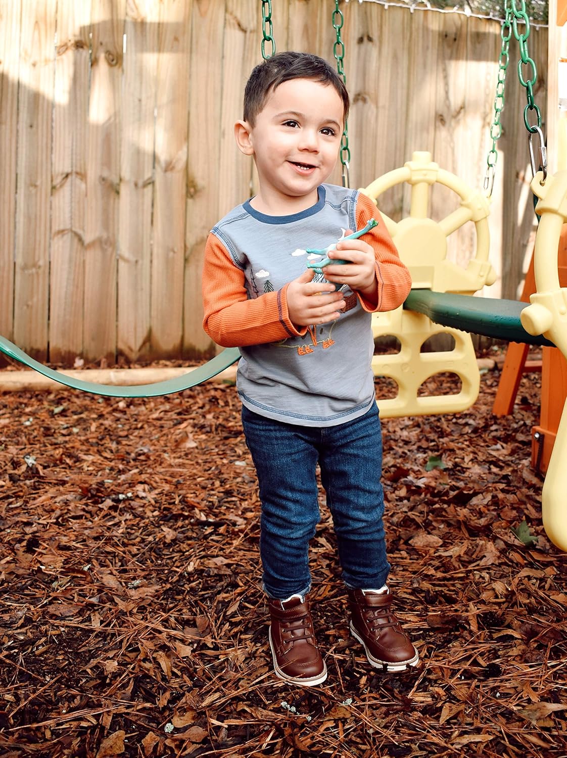 Mud Pie Baby Boys' Dino Camp Tee: Clothing