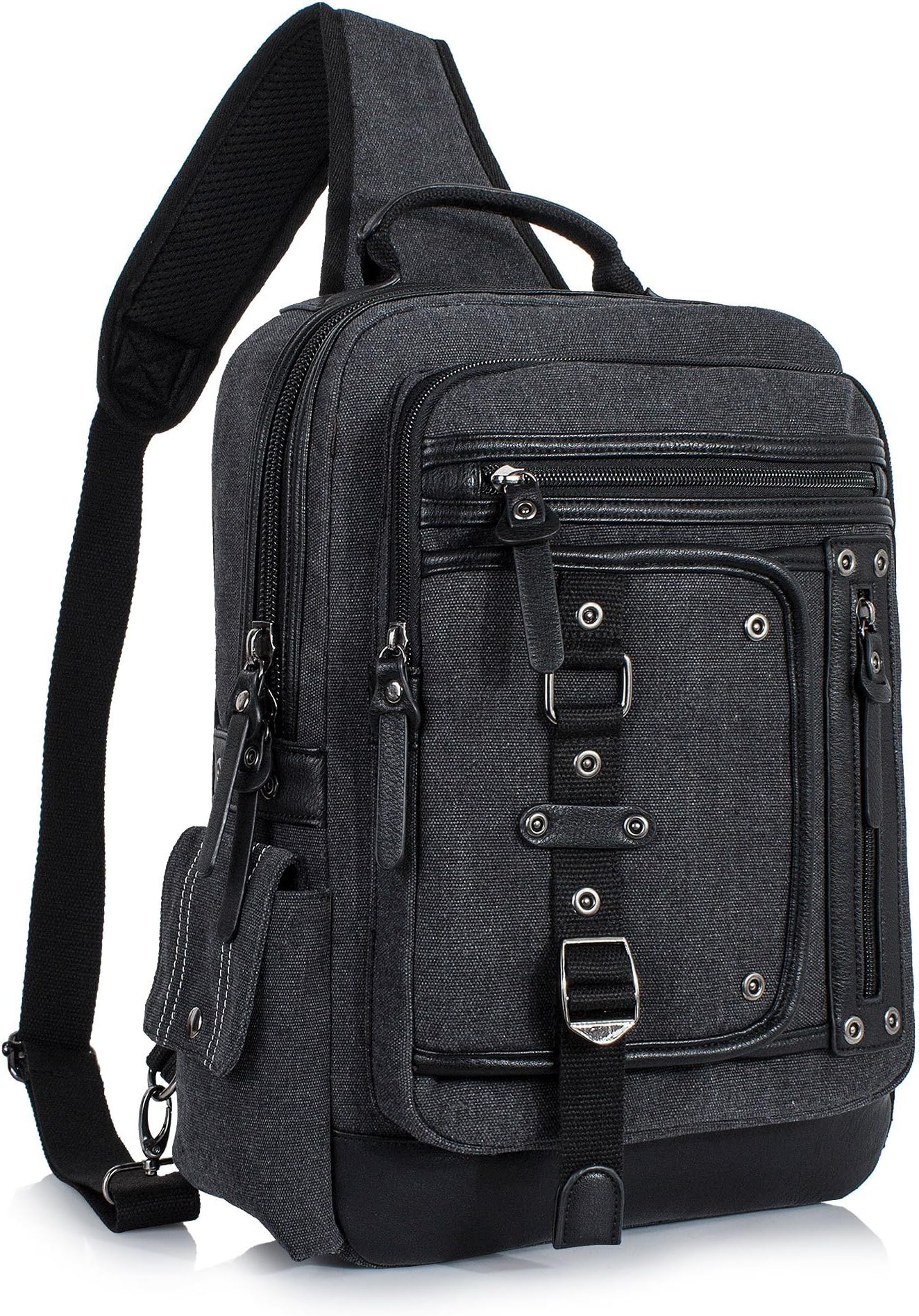 Leaper Messenger Bag Sling Bag Outdoor Cross Body Bag Shoulder Bag Black
