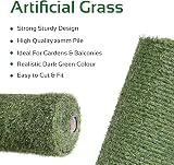 GardenKraft Artificial Grass Roll 4m x 1m 20mm Pile UV Dark Green view 3