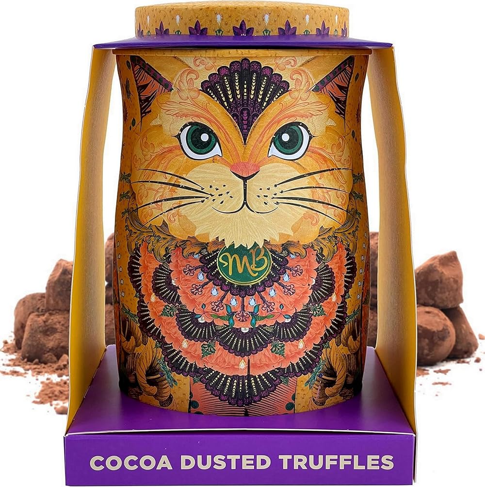 Monty Bojangles Savanna Gold Cat Tin Flutter Scotch Truffles 135g