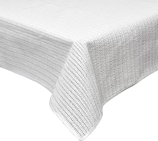 Amazon De Beautissu Gartentischdecke Eckig Lena 130x160 Cm Abwaschbar Wetterfest Aus Weichschaum Outdoor Tischdecke Weiss