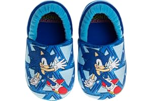 JOSMO SEGA Sonic the Hedgehog Slippers - Kids House Shoes Lightweight Plush Warm Comfort Soft Aline Slipper (toddlers - little kids)