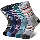 DoSmart Merino Wool Hiking Socks for Women Men Thermal Winter Warm Moisture Wicking Boot Work Cushion Gift Socks 5 Pairs