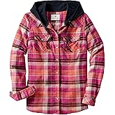 Legendary Whitetails Women's Hooded Heavyweight Stretch Flannel Button Up Shirt