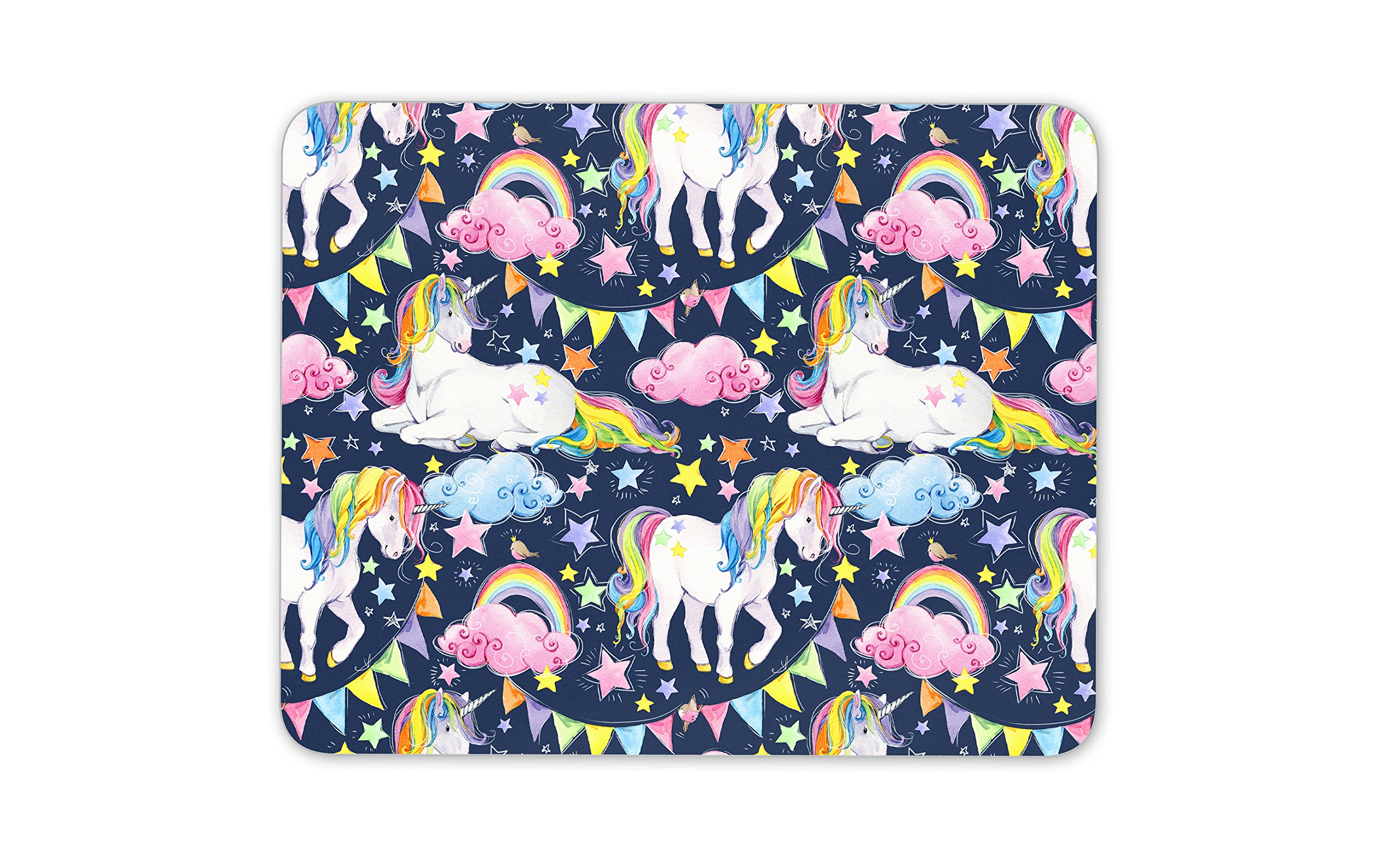 Destination Vinyl Ltd Beautiful Unicorn Rainbow Mouse Mat Pad - Horse Pink PC Computer #8354