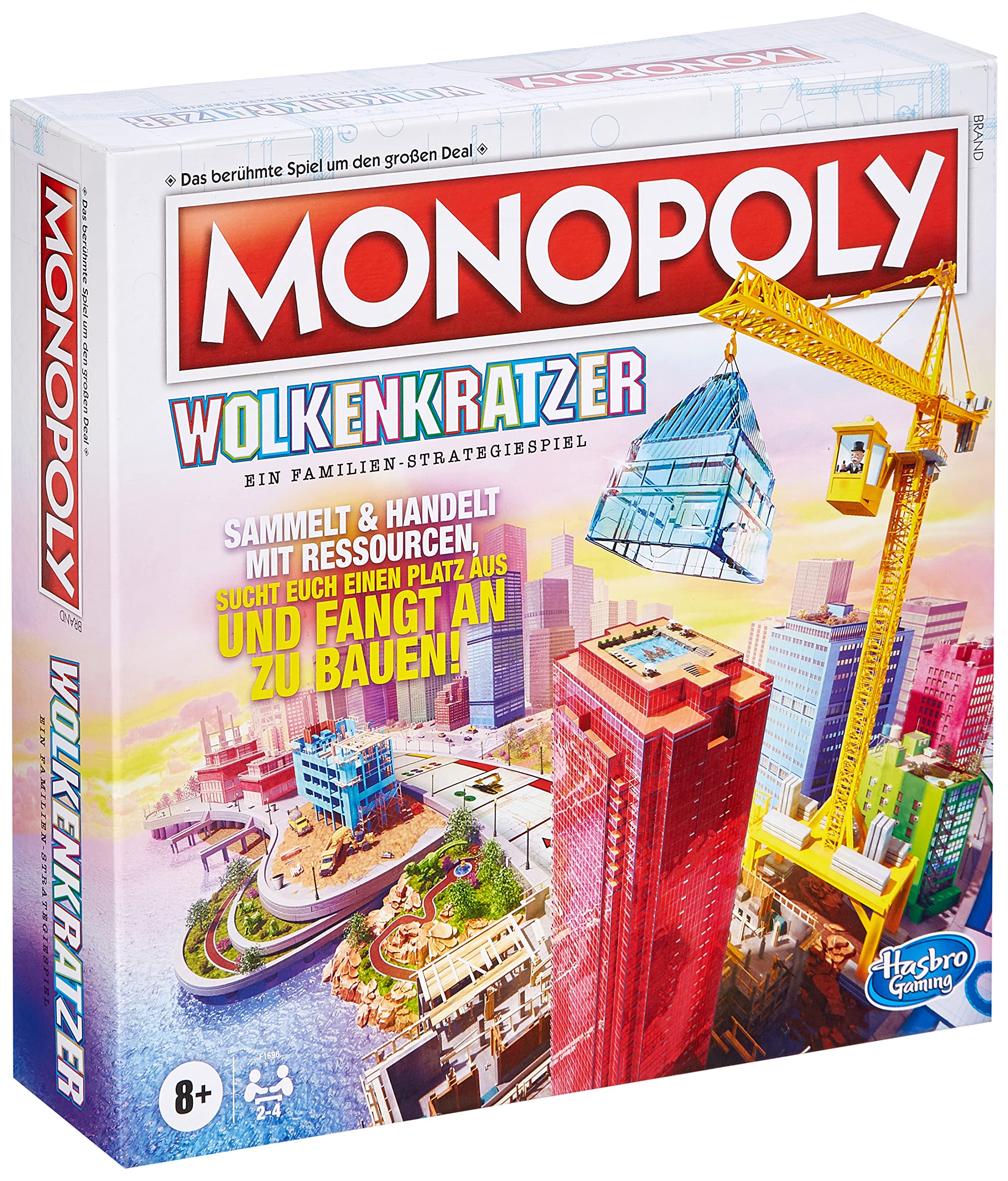 Monopoly Skyscraper Board Game, Strategy Game for Families and Children, Varied Game, from 8 Years