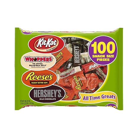 Hershey's all time greats snack size pieces - 100 ct (034000202447)