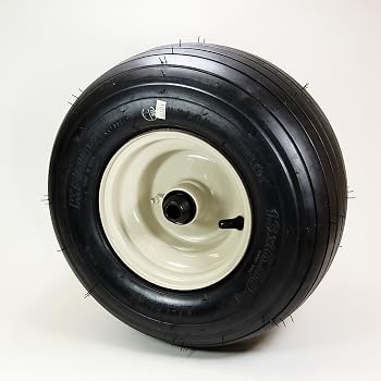 Pair Of Pneumatic Tire Assemblies 13x6.50-6 For Kubota Z700 Series - Orange Heavy Duty Wheels, Replaces K3811-18022
