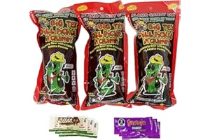 ELM 360 Alamo Candy Big Tex Dill Pickle in Chamoy - with Las Ollas Hot Sauce & Tamuin Chamoy Packets - Convenient Customizable Flavor Kit - Improved Packaging