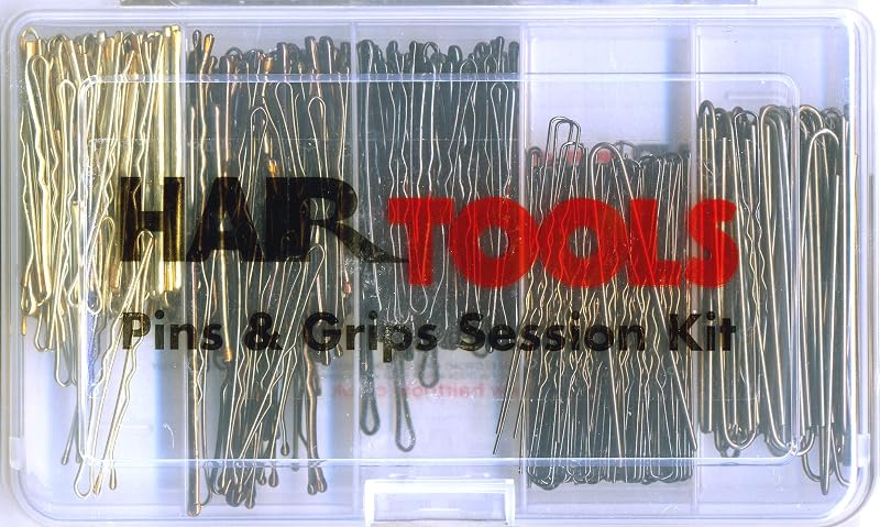 Hair Tools 480 Piece Session Kit: Waved & Plain Pins/Grips, 2" Long, All Hair