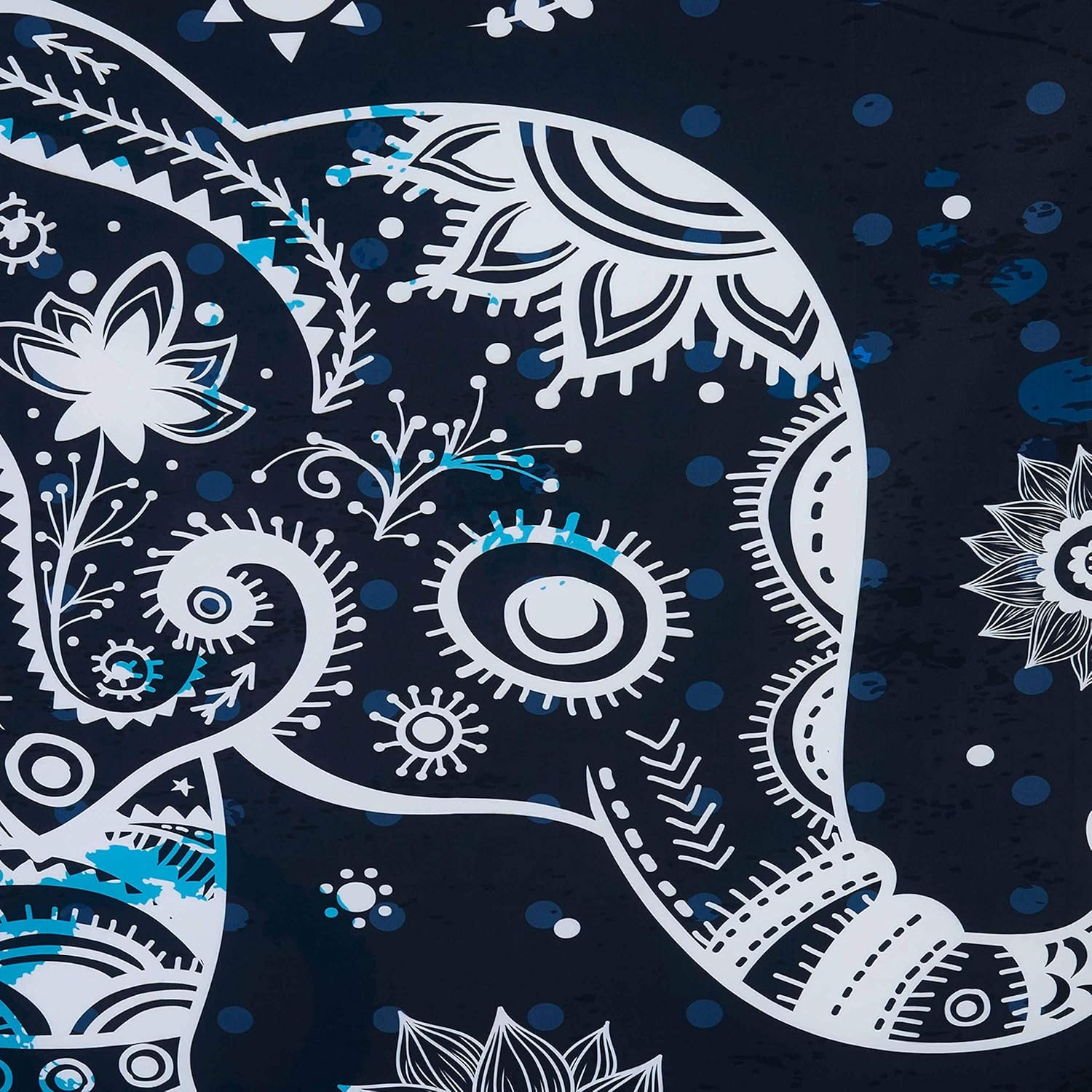 Enjohos Black And Blue Cute Elephant Tapestry Bedroom India Mandala Elephant Wall Hanging For Living Room