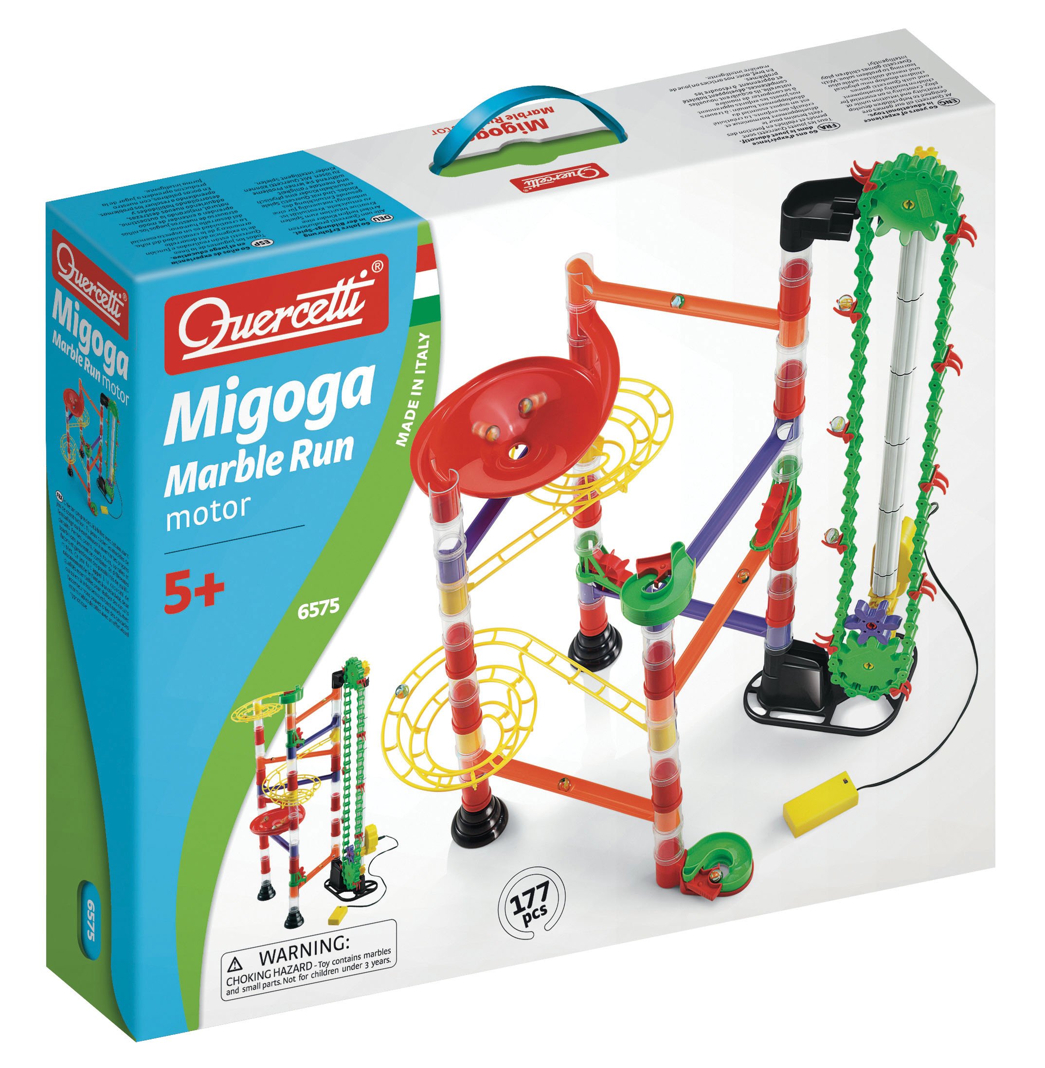 Quercetti Marble Run with Motorized Elevator, 177 Pieces Buy Online in UAE. Toys And Games