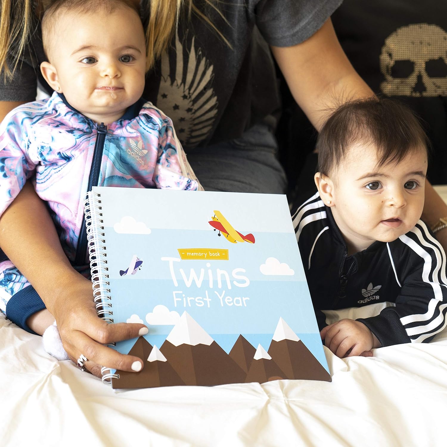 Twins First Year Hardcover Memory Book Airplanes Edition/