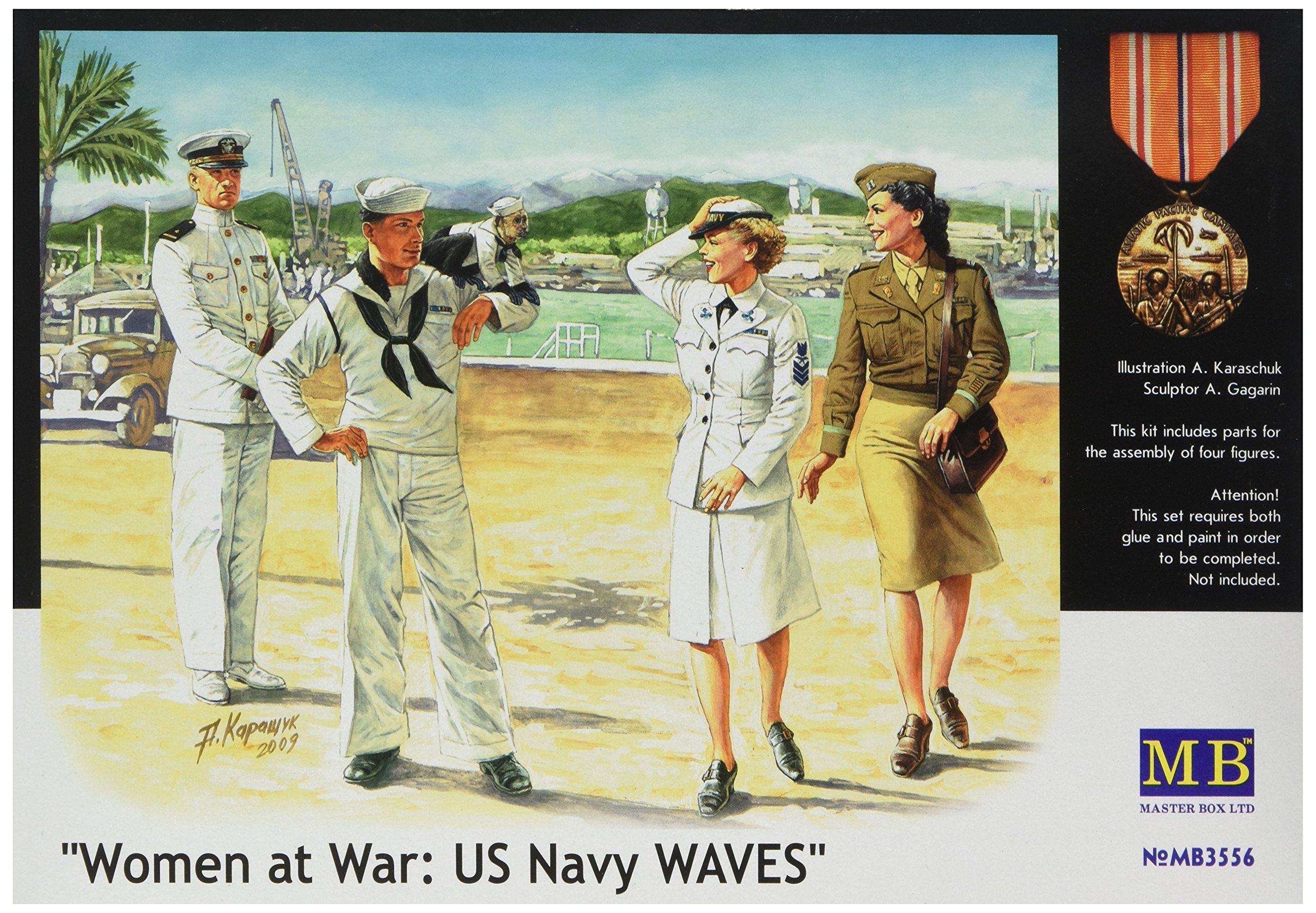 Masterbox 1:35 Scale Women at War US Navy Waves Assembly Parts
