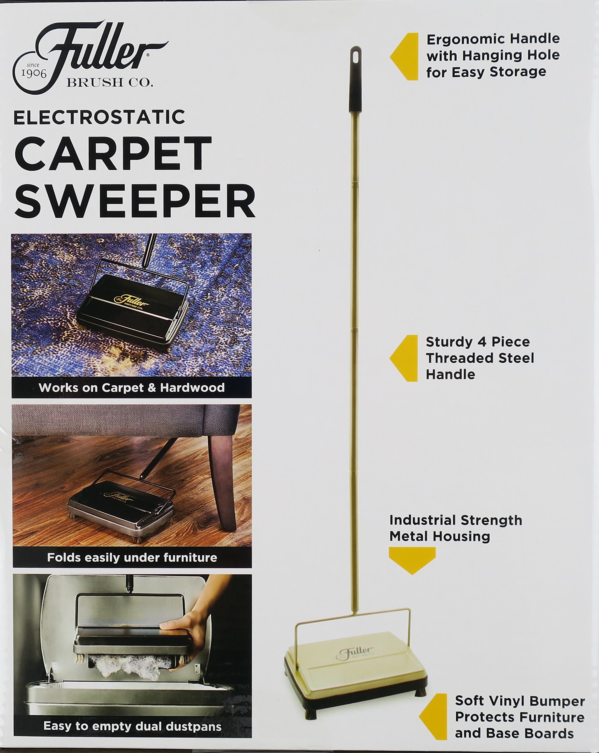 Fuller Brush Electrostatic Carpet and Floor Sweeper 9" Cleaning Path