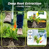 Walensee Stand Up Weeder Tool, 39" Long Handle with 3 Claws view 3