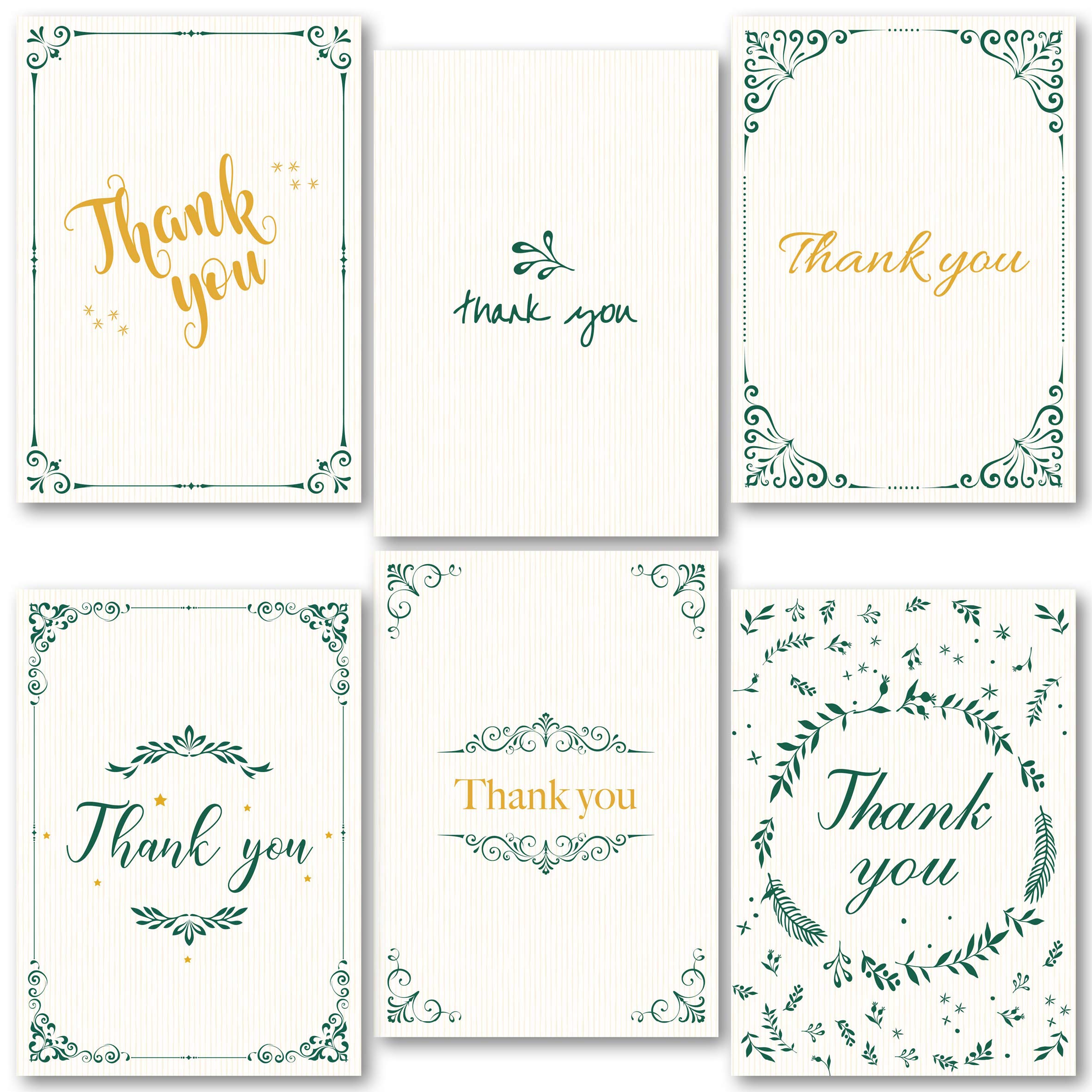 Thank You Cards Multipack of 48. Each Greeting Cards Pack includes 6 Vintage designs. 105 x 148mm. Blank Inside. Envelopes included. Made in UK.