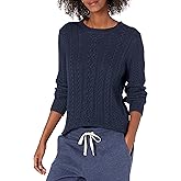 Amazon Essentials womens Fisherman Cable Crewneck Sweater