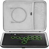 Geekria Hard Shell Travel Case Compatible with Razer Kitsune / 8BitDo All-Button Arcade Controller, Haute42 C16 / M Ultra Gen2 Carrying Bag (Dark Gray)