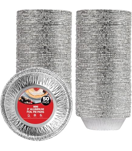 10-Pack 4-3/8 Inch Aluminum Foil Tart Pans - Disposable Baking Tins For Mini Pies & Pastries