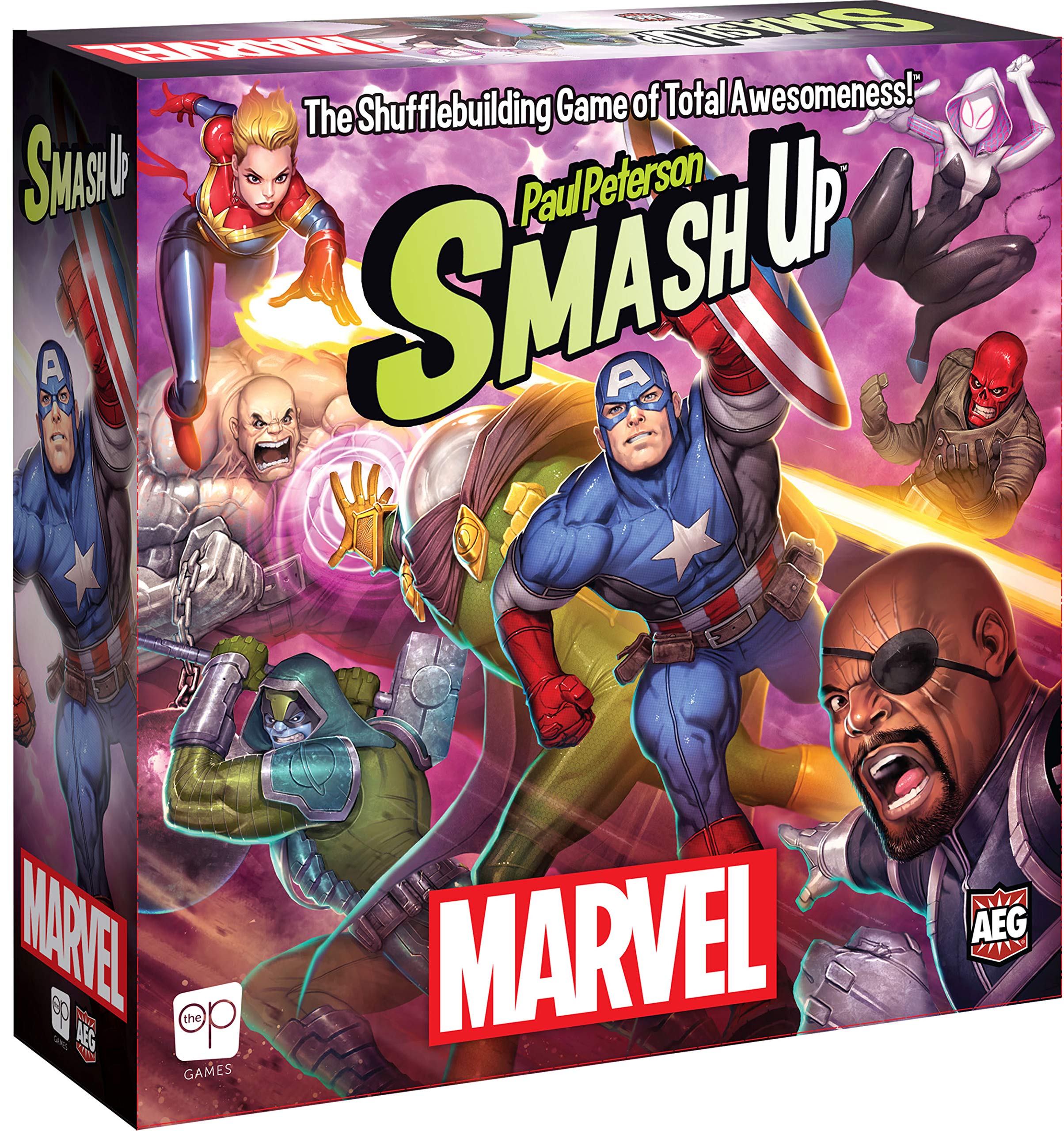 USAopoly, Smash Up: Marvel, Board Game, 2 to 4 Players, Ages 12+, 60 Minute Playing Time
