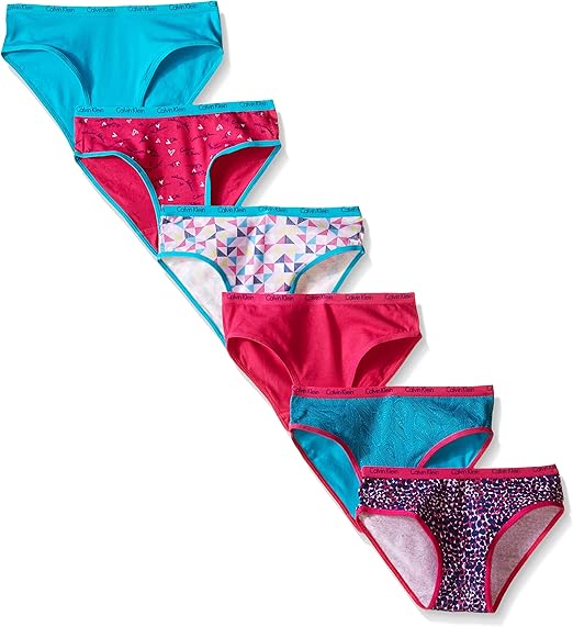 Calvin klein girls graphic 6pk bikini panty Clearance