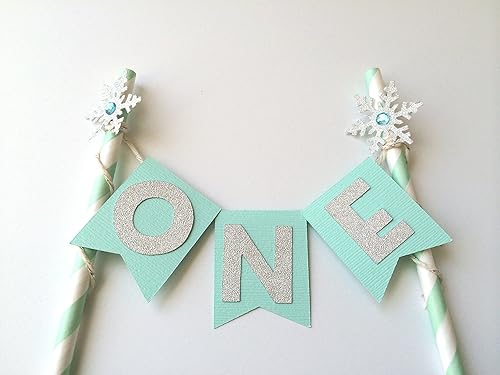 Amazon Com Snowflake Cake Topper Turquoise And Silver Winter