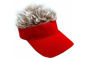NNBDBVDHS Mens Visor with Hair Fake Hat with Hair for Men Funny Golf Hats Wig Hat Spiked Adjustable Baseball Cap
