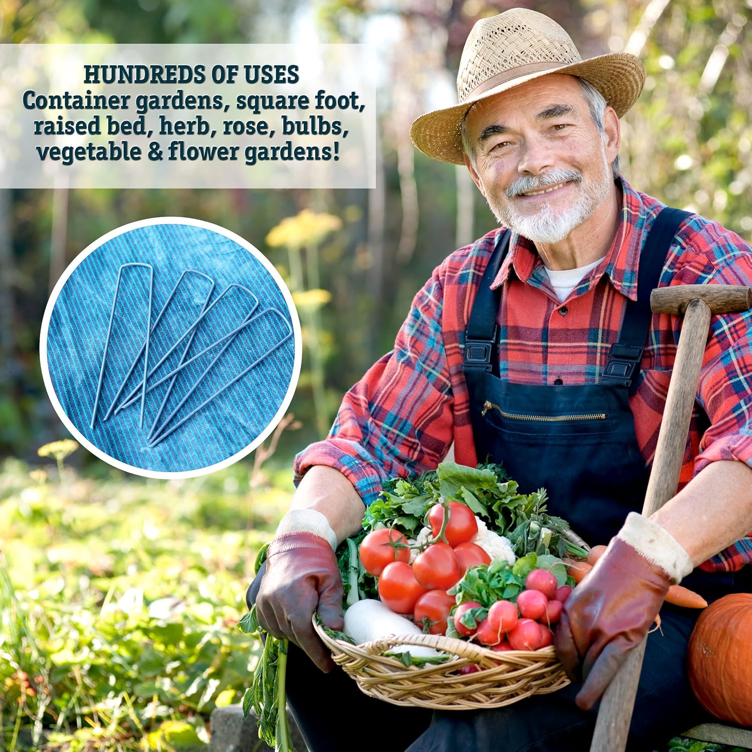 100 6-Inch Garden Landscape Staples Stakes Pins - USA Strong Pro Quality Built to Last. Weed Barrier Fabric, Ground Cover, Soaker Hose, Lawn Drippers, Irrigation Tubing, Wireless Invisible Dog Fence… : Garden & Outdoor