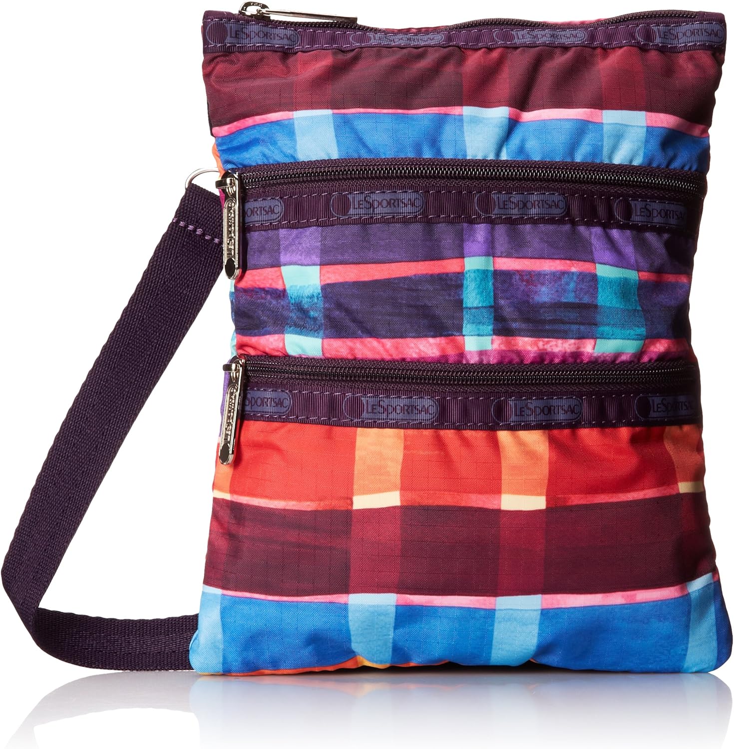 LeSportsac Kasey Cross Body Bag, Painted Plaid, One Size Handbags