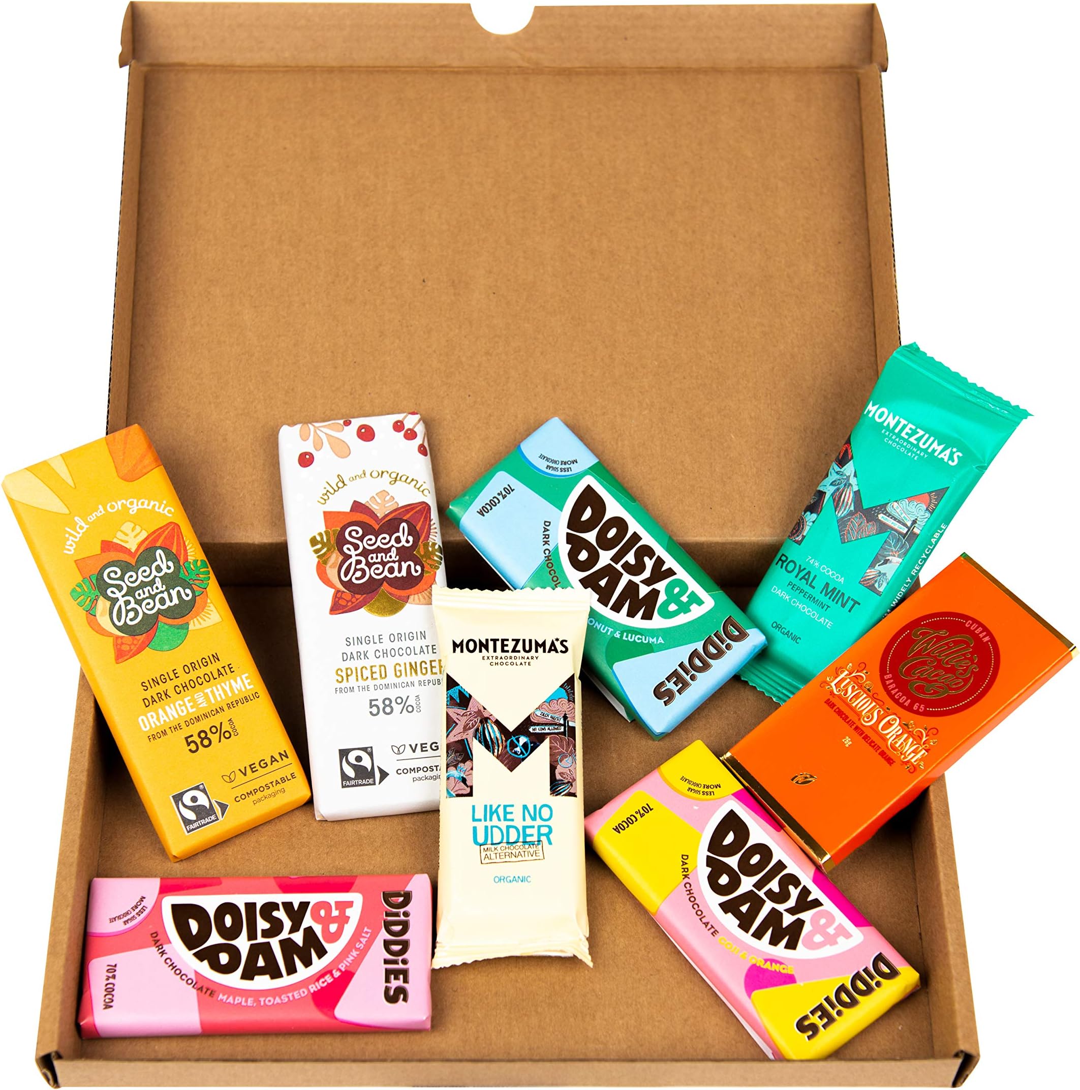 Vegan - Low Calorie - Luxury Chocolate Snack Box - Letter Box Size