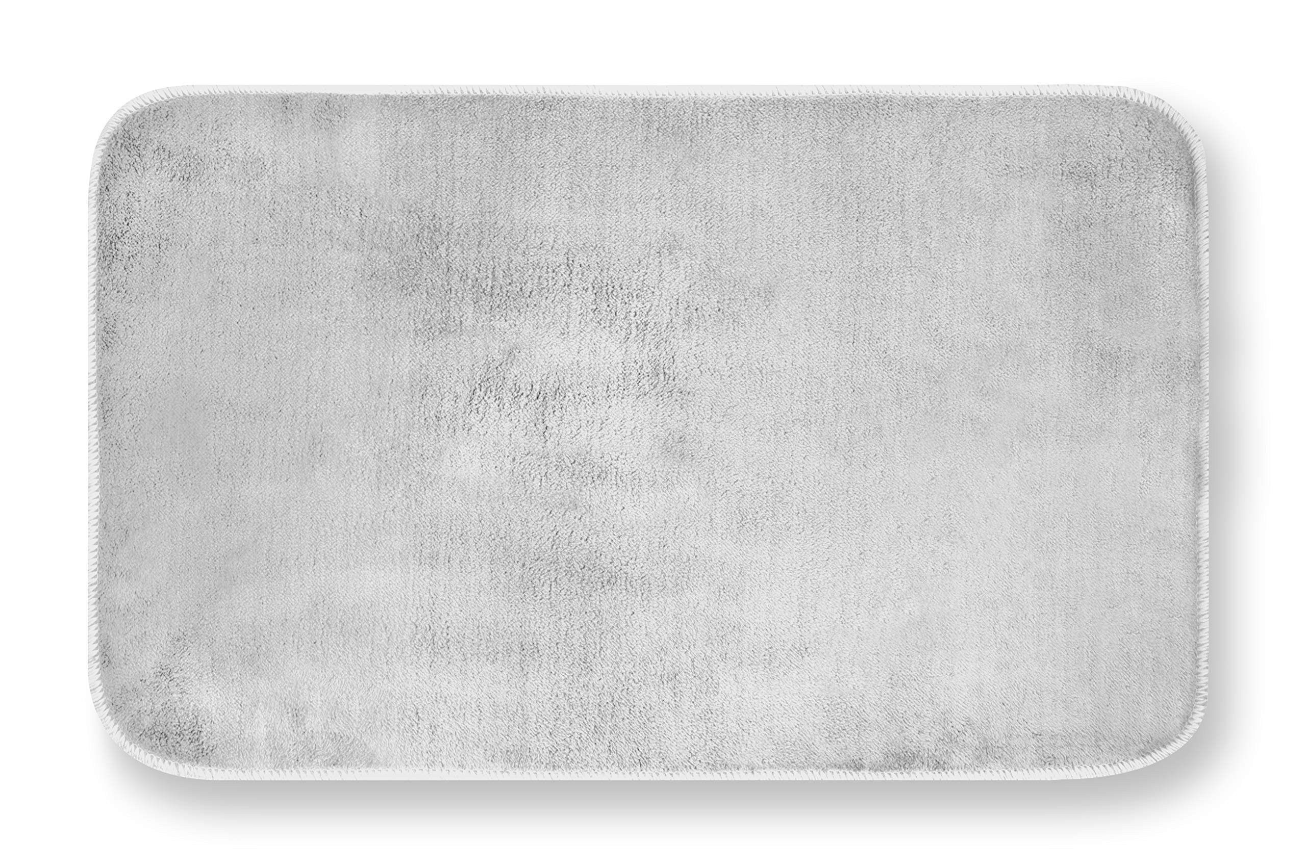 GEMITEX Merino Rug 50 x 80 Blue Ultra Absorbent, Polyester, Light Grey